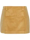 Miu Miu Corduroy Straight Skirt In Yellow