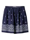 Miu Miu Cornflower Print Slubbed Poplin Skirt