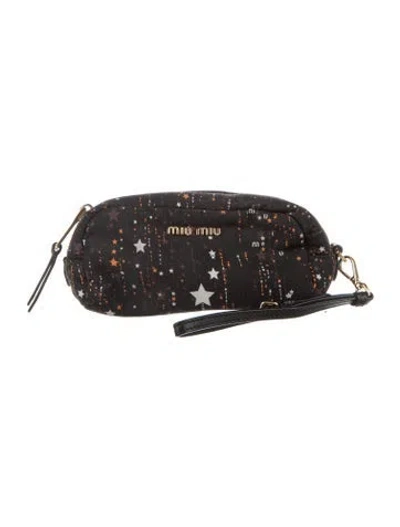 Pre-owned Miu Miu Cosmetic Bag In Black