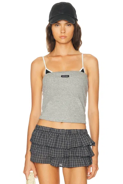 Miu Miu Costina Top In Gray