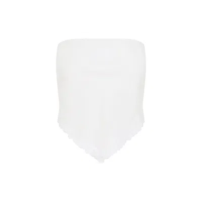 MIU MIU MIU MIU COTTON AND LINEN TOP