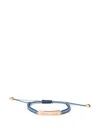 Miu Miu Adjustable Cord Bracelet Gold Tone Accents In Blue