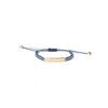 Miu Miu Adjustable Cord Bracelet Gold Tone Accents In Blue