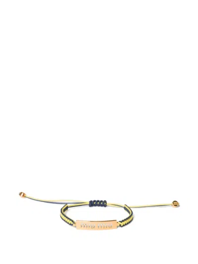 Miu Miu Cotton And Metal Bracelet In Green