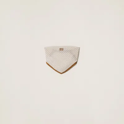 Miu Miu Cotton And Suede Bandana Top In Brown