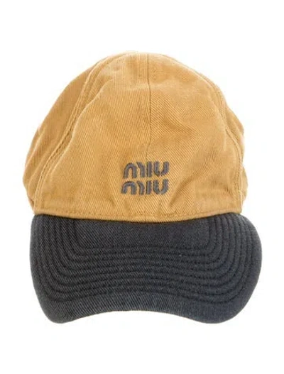 Pre-owned Miu Miu Cotton Baseball Hat In Multi