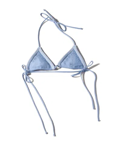 Miu Miu Cotton Bra In Blue