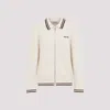 Miu Miu Cotton Cardigan Stripes Detail In White