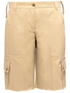 Miu Miu Chino Bermudas In Neutrals