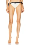 Miu Miu Cotton Crochet Bottom In Bianco & Blu