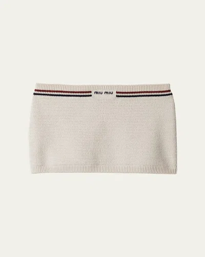 Miu Miu Cotton Crochet Mini Skirt