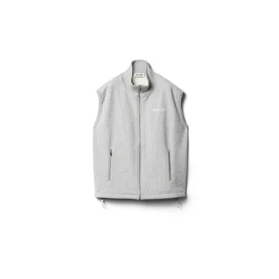 Miu Miu Cotton Fleece Vest In Metallic