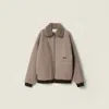 Miu Miu Cotton Fleece Zipper Blouson Jacket