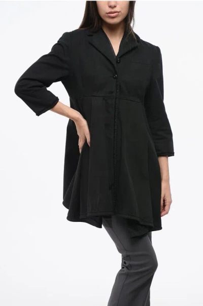 Miu Miu Cotton Gabardine Coat With 3/4 Sleeve