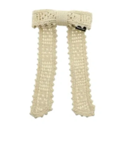Miu Miu Cotton Hair Clip In Neutral