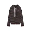 Miu Miu Hoodie Striped Cotton Drawstring
