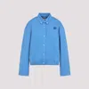 Miu Miu Poplin Blouson Jacket In Blue