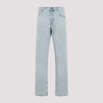 Miu Miu Five Pocket Jeans With Logo In Blue
