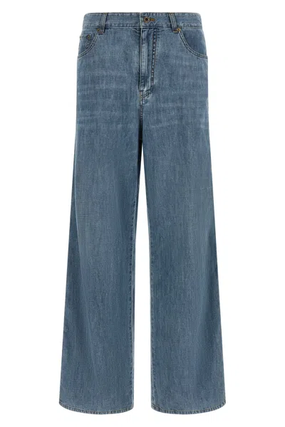 Miu Miu Cotton Jeans In Blue