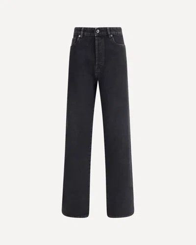 Miu Miu Cotton Jeans In Black