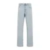 Miu Miu Five Pocket Jeans With Logo In Navy