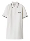 Miu Miu Cotton Pique Short-sleeve Polo Mini Dress In White
