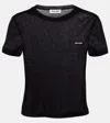 Miu Miu Cotton Jersey T-shirt In Black