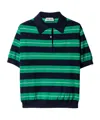 Miu Miu Striped Logo Motif Polo Shirt