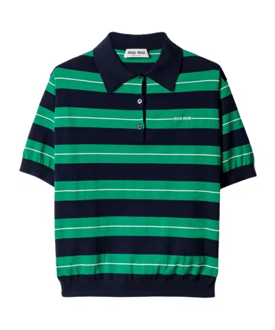Miu Miu Cotton Knit Polo Shirt