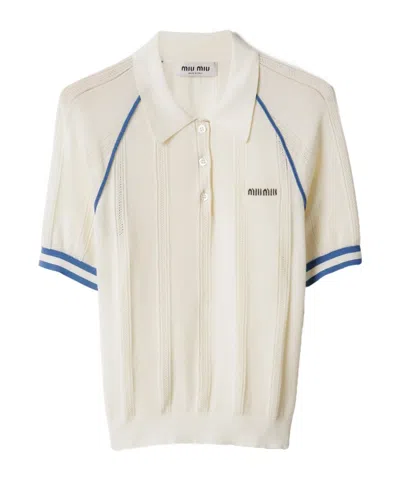 Miu Miu Cotton Knit Polo Shirt