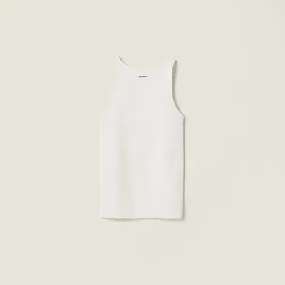 MIU MIU COTTON KNIT TANK TOP