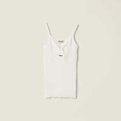 MIU MIU COTTON KNIT TOP