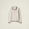 Miu Miu Cotton Cardigan Stripes Detail In Neutral