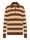 Miu Miu Logo Embroidered Long-sleeved Polo T-shirt In Multi