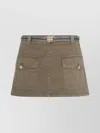 Miu Miu Belted Mini Skirt