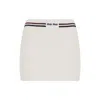 Miu Miu Cotton Mini Skirt Crochet Effect