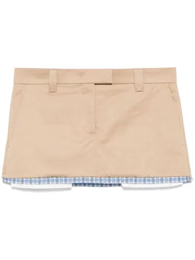 Miu Miu Cotton Mini Skirt