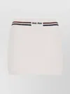 Miu Miu Cotton Mini Skirt Crochet Effect