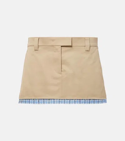 MIU MIU COTTON MINISKIRT