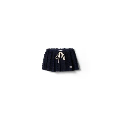 Miu Miu Cotton Miniskirt In Black