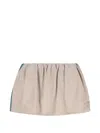 Miu Miu Drawstring Panel Skirt In Gray