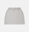 Miu Miu Cotton Miniskirt In Grey