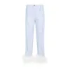 Miu Miu Light Blue Cotton Pants In Blue