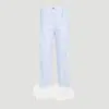 Miu Miu Light Blue Cotton Pants In Cielo Bianco