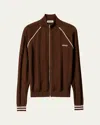 Miu Miu Cotton Piping Zip-up Cardigan