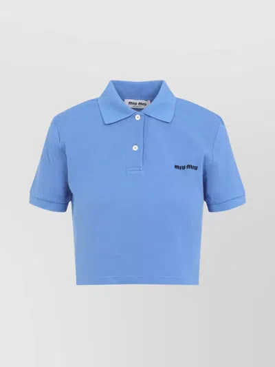 Miu Miu Cotton Polo Cropped Length