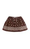 Miu Miu Cotton-poplin Bandana Skirt In Multi