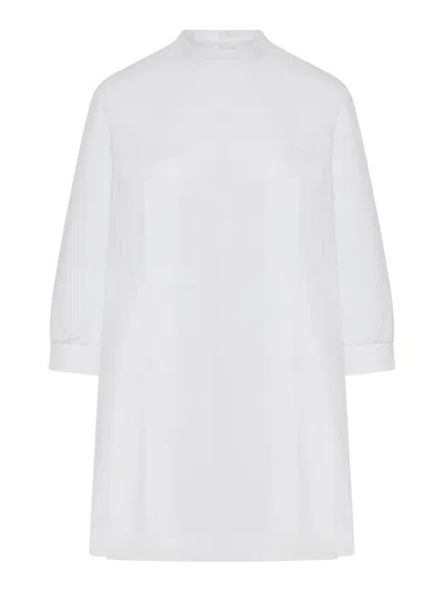 Miu Miu Cotton Poplin Blouse In White