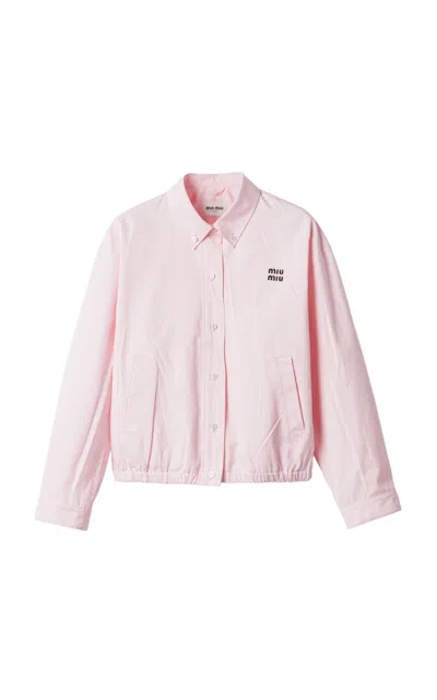 Miu Miu Cotton-poplin Blouson Jacket