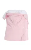 Miu Miu Cotton Poplin Bustier Top In Pink